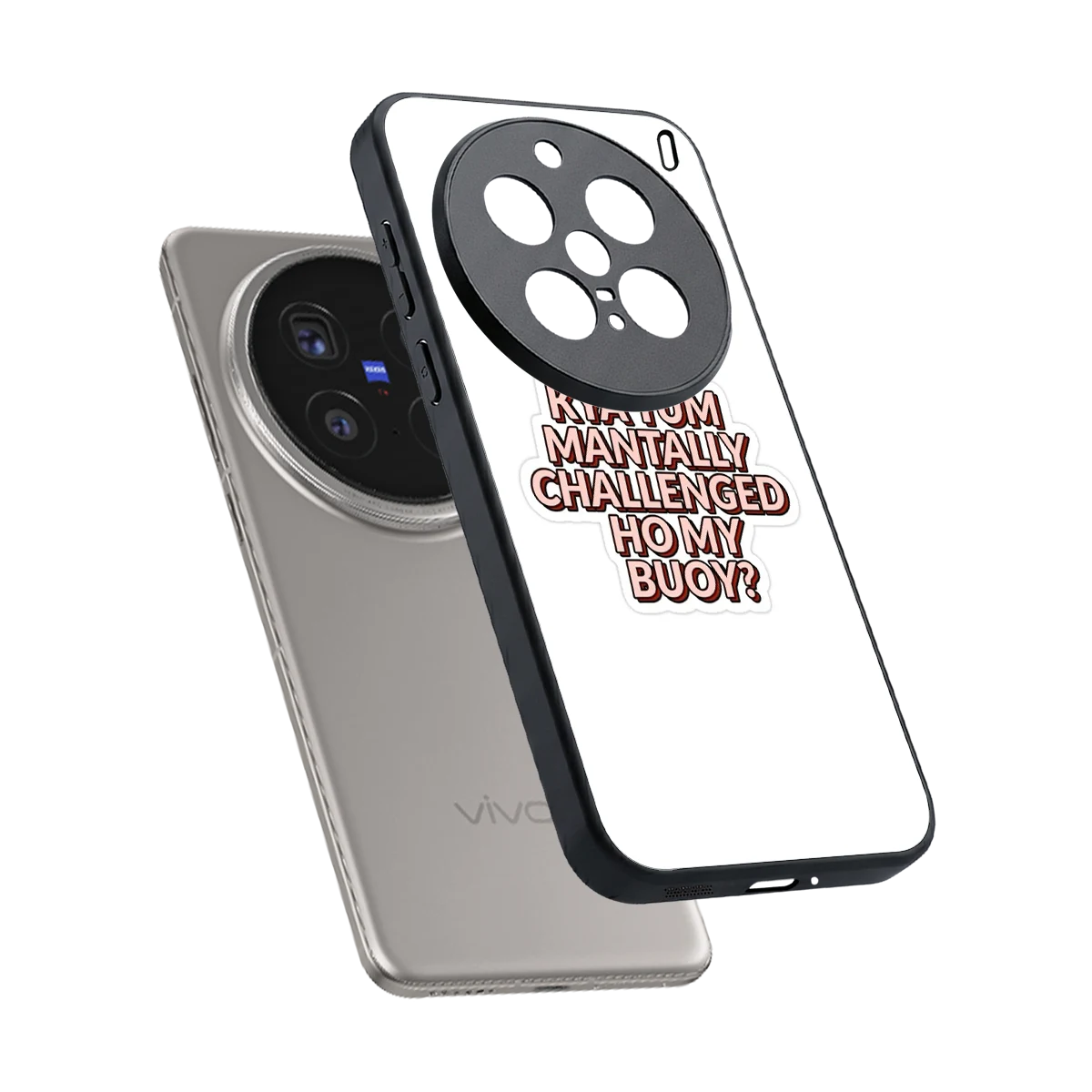 Mantally Challenged sleek vivo x200 pro cover with tempered glass back and TPU edges