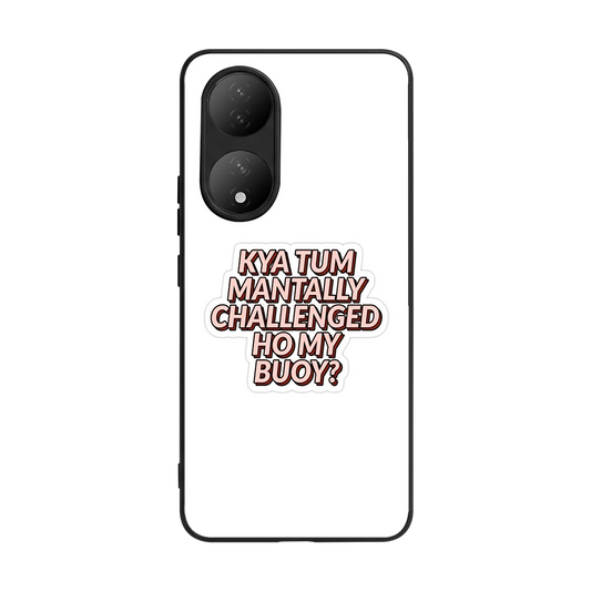 Mantally Challenged back phone cover | glass case for Vivo-y100