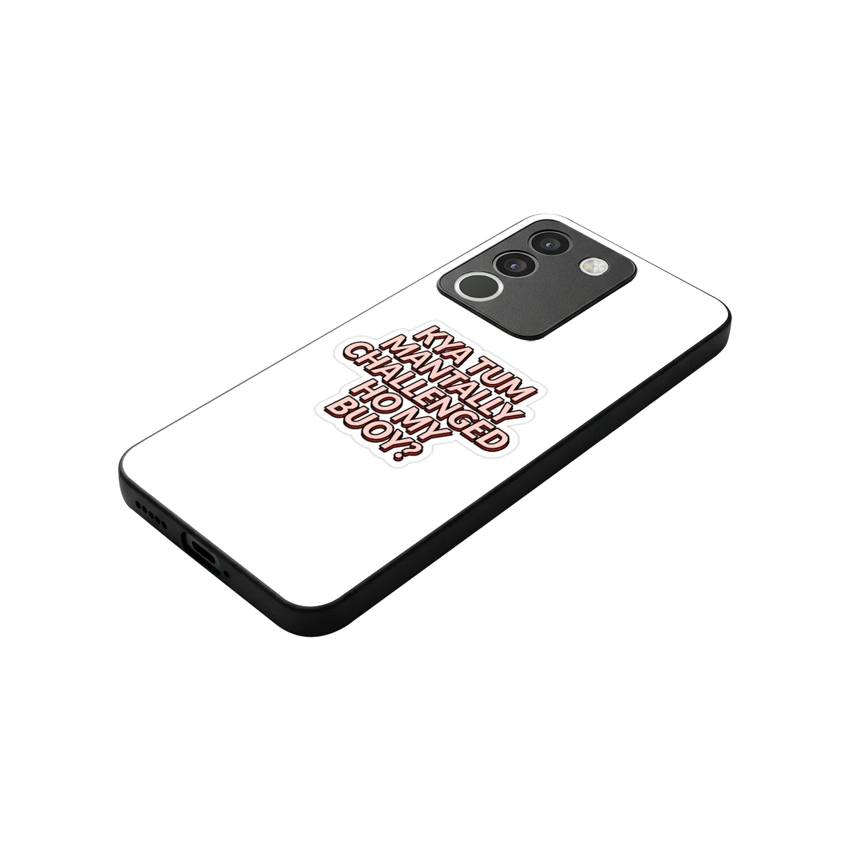 Mantally Challenged stylish phone case for vivo y200 5g | glossy glass and slim fit