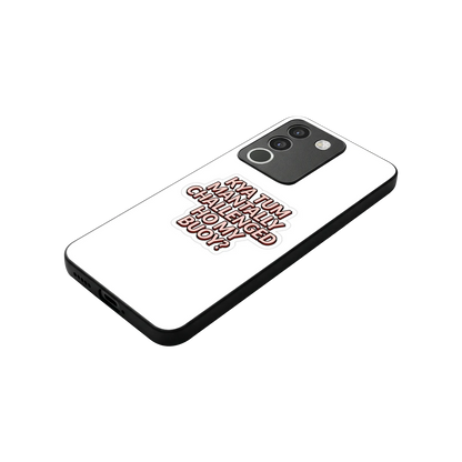Mantally Challenged stylish phone case for vivo y200 5g | glossy glass and slim fit