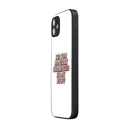 Mantally Challenged iphone 12 mobile cover | shockproof glass phone case