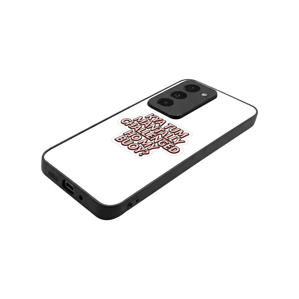 Mantally Challenged stylish phone case for redmi 15 5g | glossy glass and slim fit