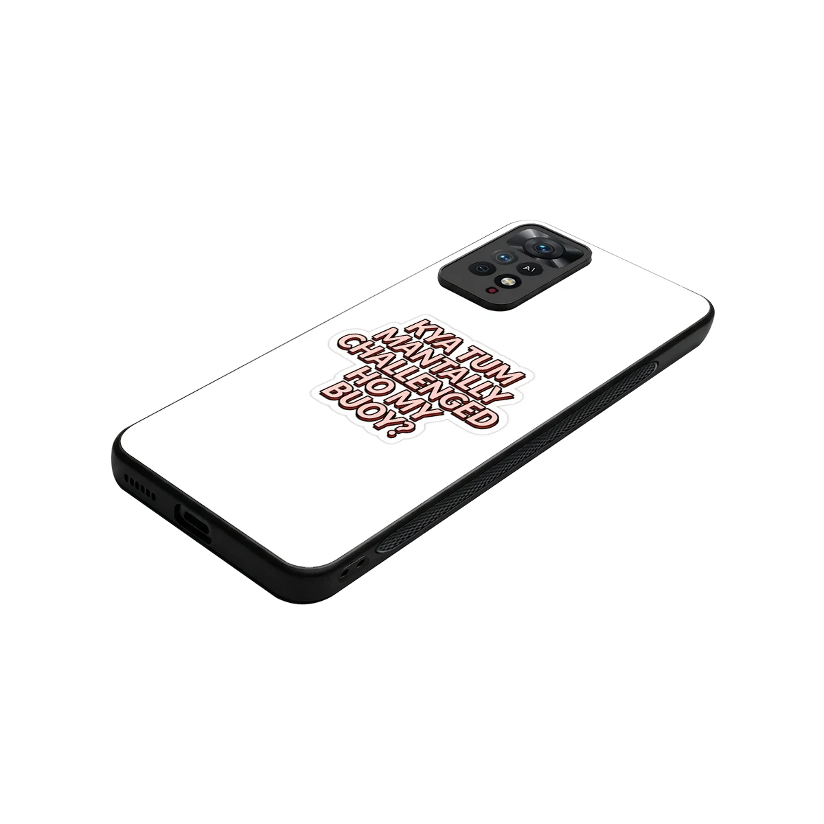 Mantally Challenged stylish phone case for redmi note 11 pro | glossy glass and slim fit