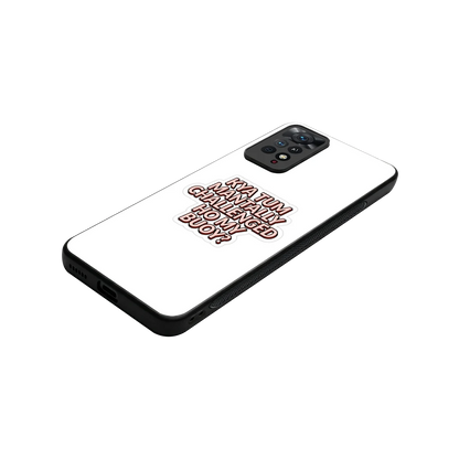 Mantally Challenged stylish phone case for redmi note 11 pro | glossy glass and slim fit