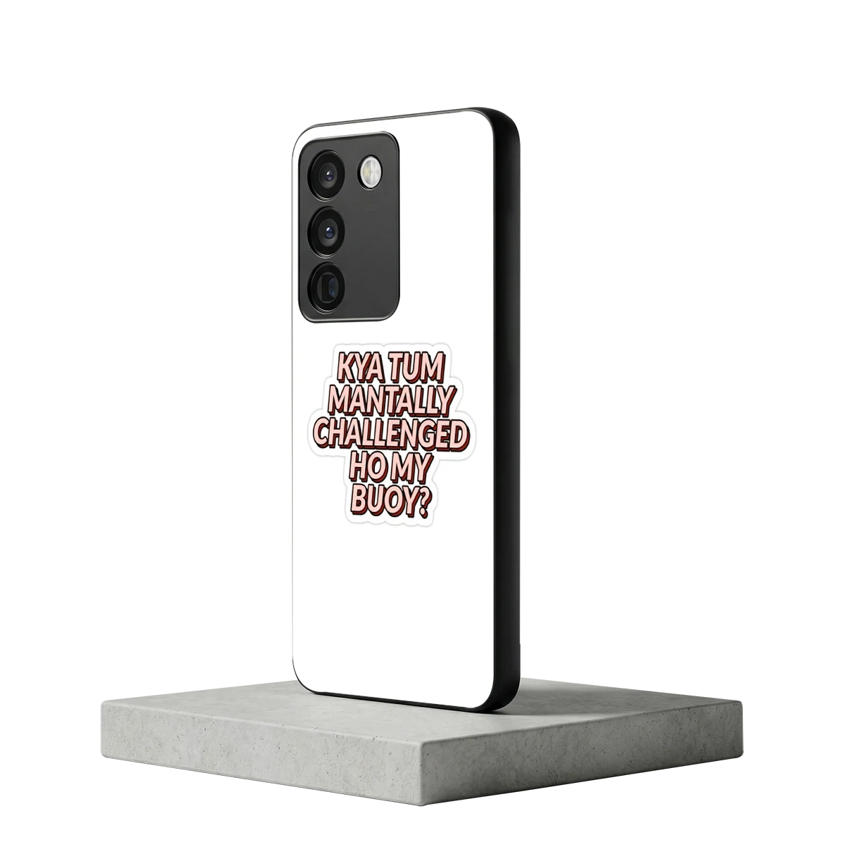 Mantally Challenged vivo y200 5g mobile cover | shockproof glass phone case