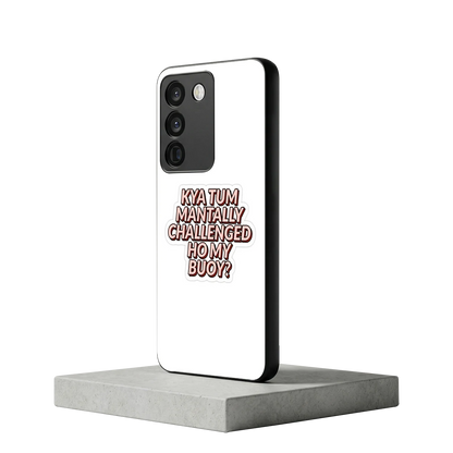 Mantally Challenged vivo y200 5g mobile cover | shockproof glass phone case