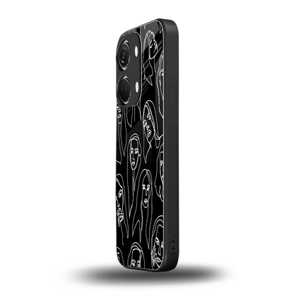 Many Faces Black oneplus nord 3 mobile cover | shockproof glass phone case