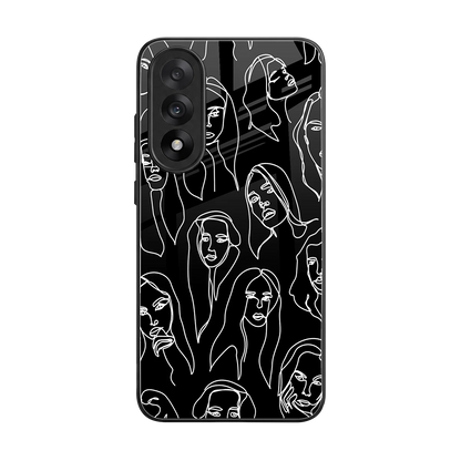 Many Faces Black back phone cover | glass case for oneplus nord 5