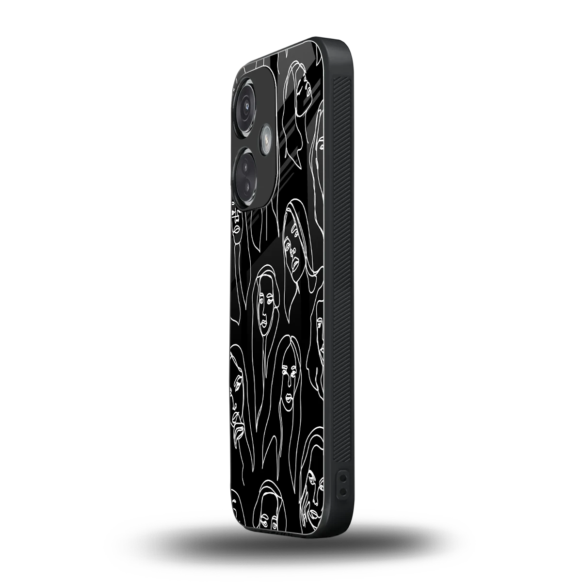 Many Faces Black oneplus nord ce 3 mobile cover | shockproof glass phone case