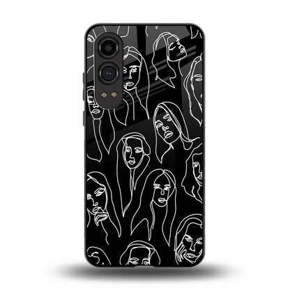 Many Faces Black back phone cover | glass case for oneplus nord ce 4 lite