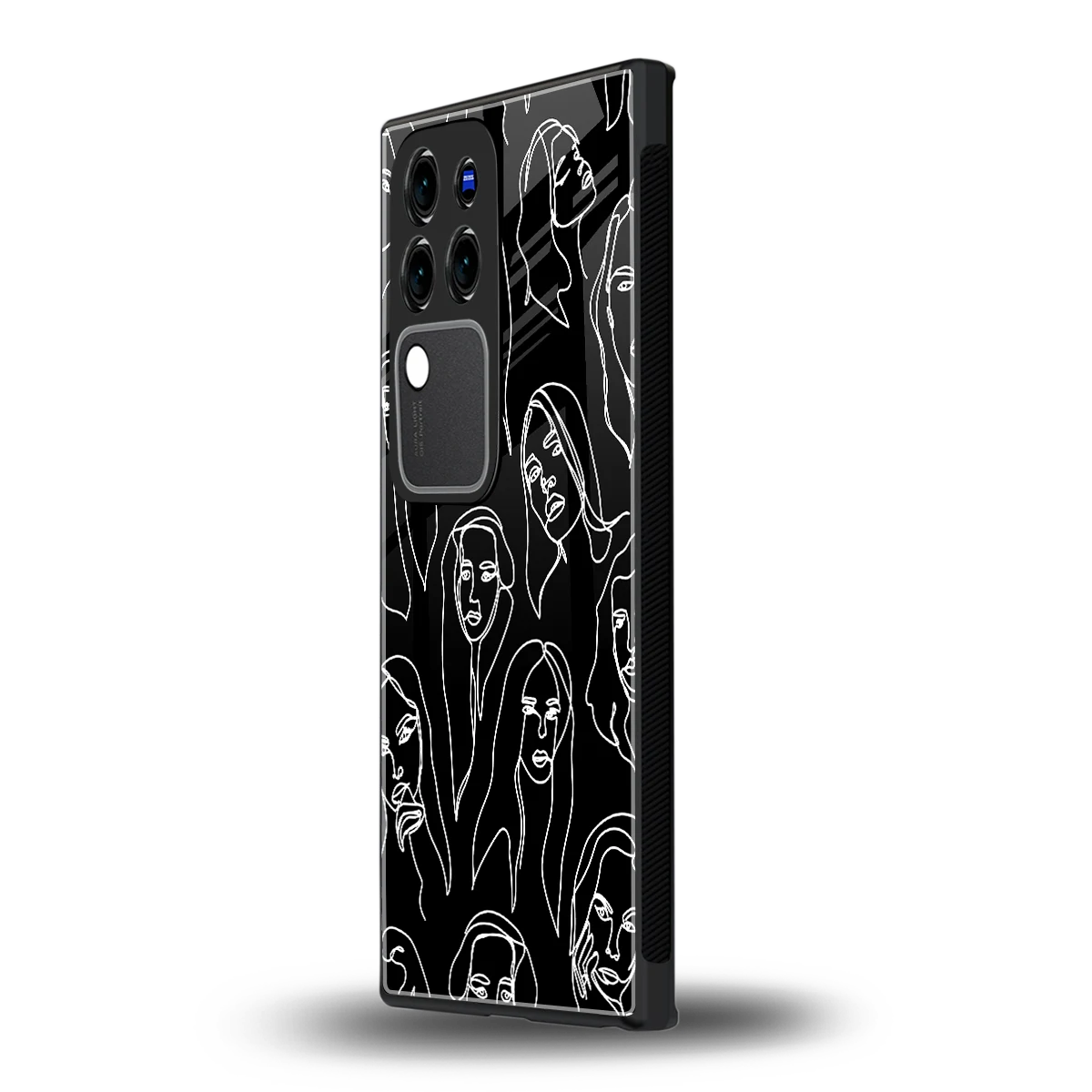 Many Faces Blackvivo v30 pro mobile cover | shockproof glass phone case
