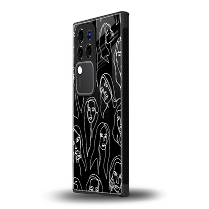 Many Faces Blackvivo v30 pro mobile cover | shockproof glass phone case