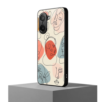 Many Faces Yellow oneplus nord ce5 5g mobile cover | shockproof glass phone case
