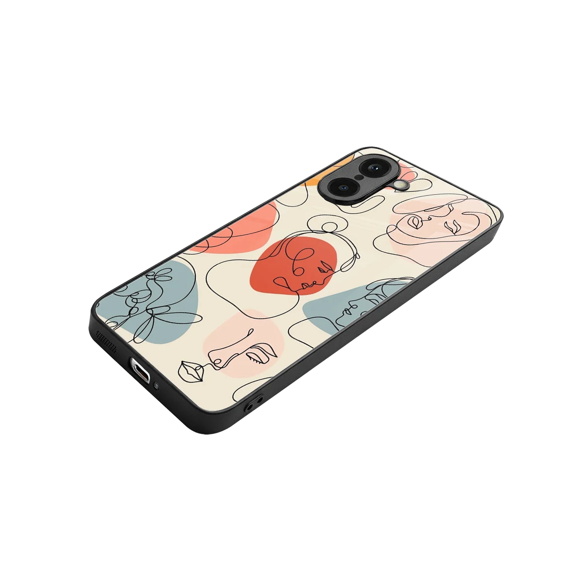 Many Faces Yellow stylish phone case for oneplus nord ce5 5g | glossy glass and slim fit