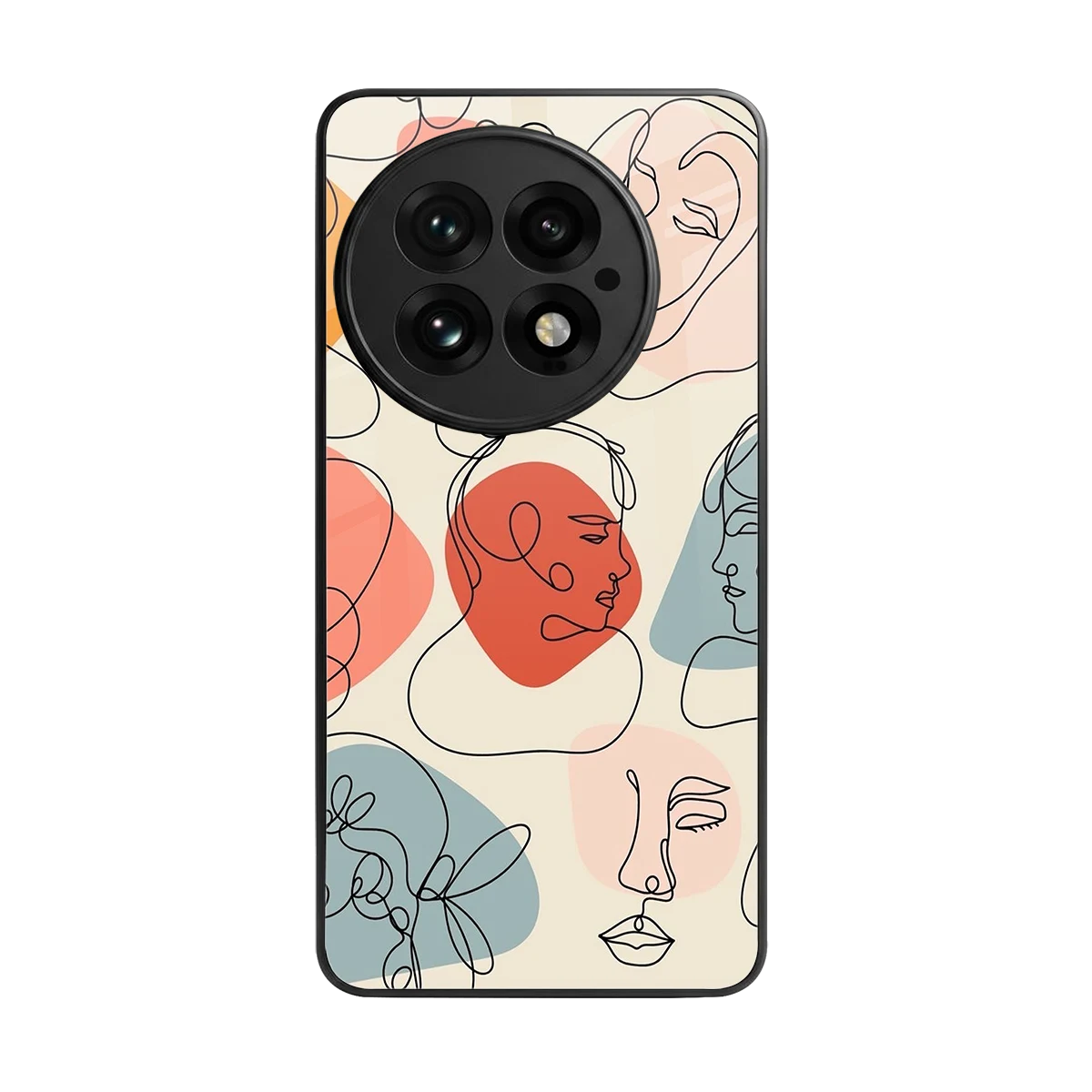 Many Faces Yellow back phone cover | glass case for oneplus 13