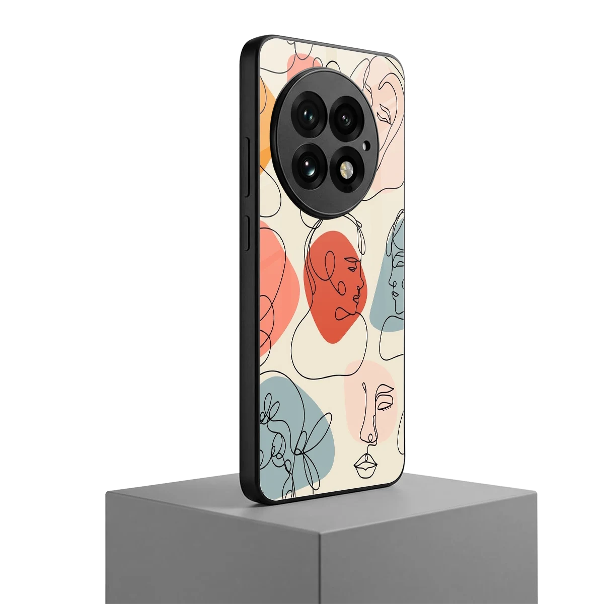 Many Faces Yellow oneplus 13 mobile cover | shockproof glass phone case