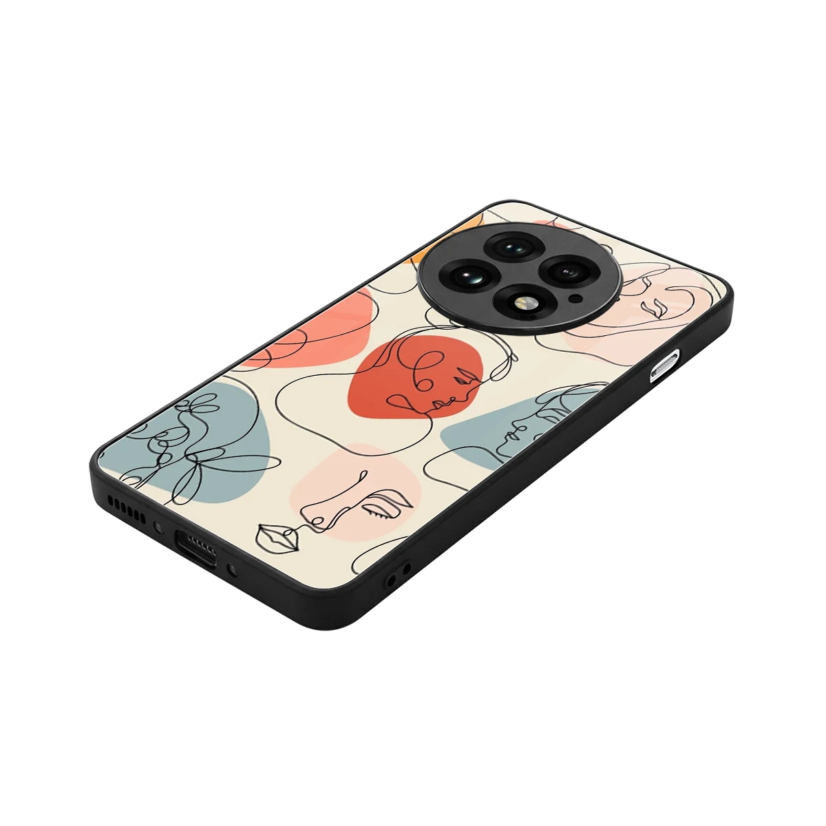 Many Faces Yellow stylish phone case for oneplus 13 | glossy glass and slim fit