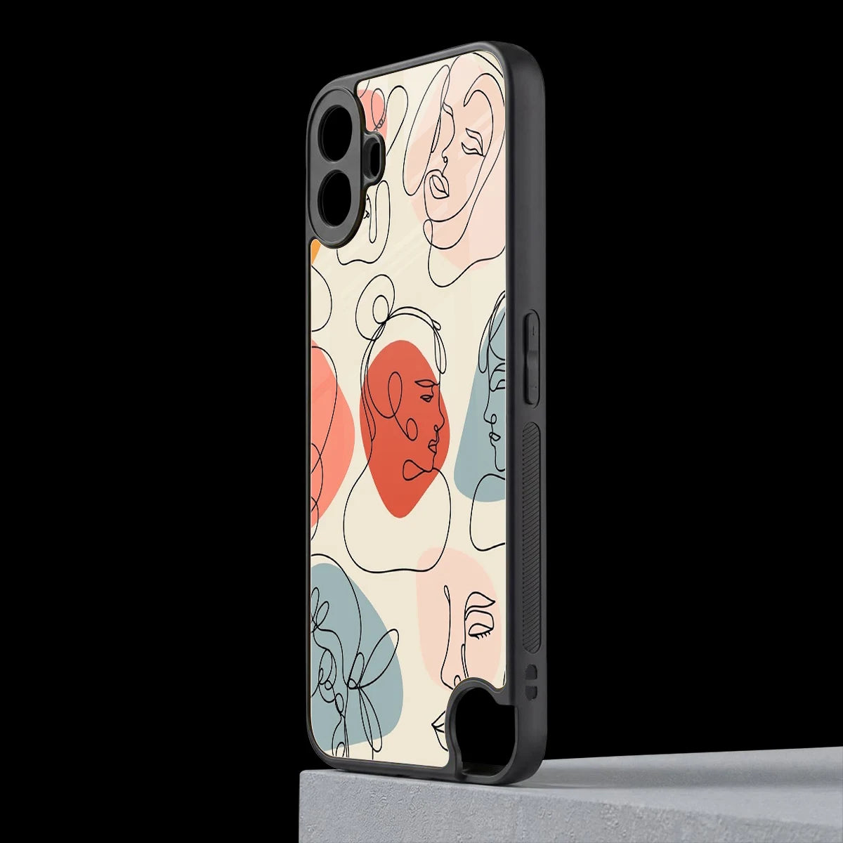 Many Faces Yellow cmf nothing phone 1 mobile cover | shockproof glass phone case