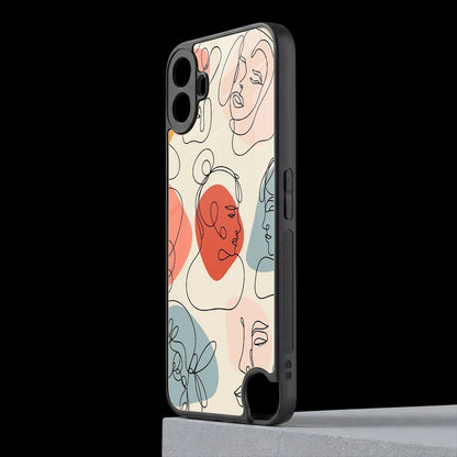 Many Faces Yellow cmf nothing phone 1 mobile cover | shockproof glass phone case