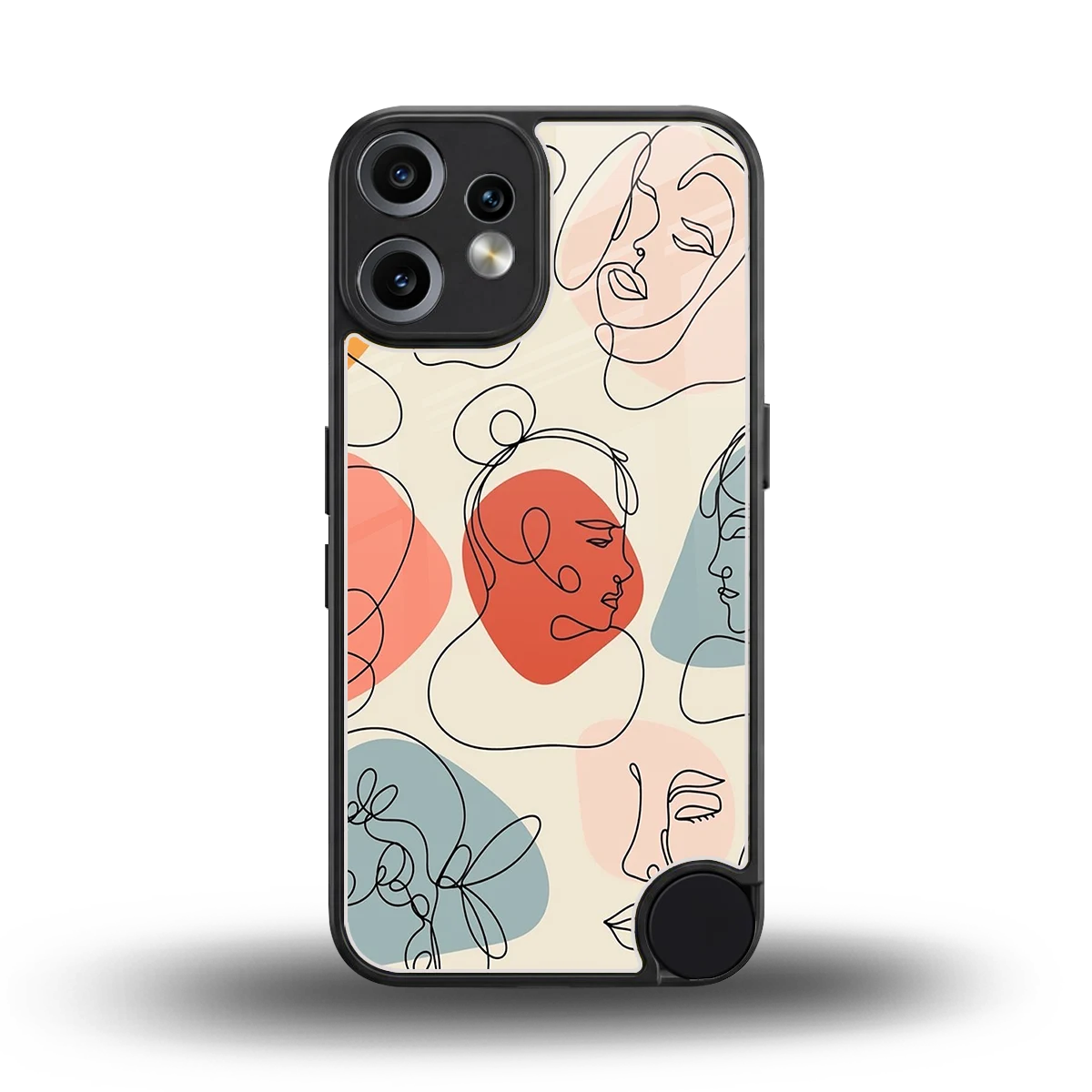 Many Faces Yellow back phone cover | glass case for cmf nothing phone 2 pro