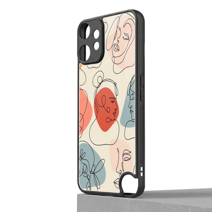Many Faces Yellow cmf nothing phone 2 pro mobile cover | shockproof glass phone case