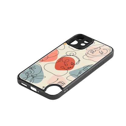 Many Faces Yellow stylish phone case for cmf nothing phone 2 pro | glossy glass and slim fit