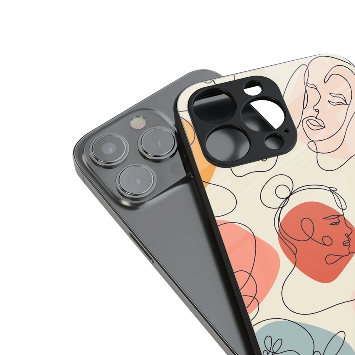 Many Faces Yellow Phone Case for Iphone 16 | Glass Case