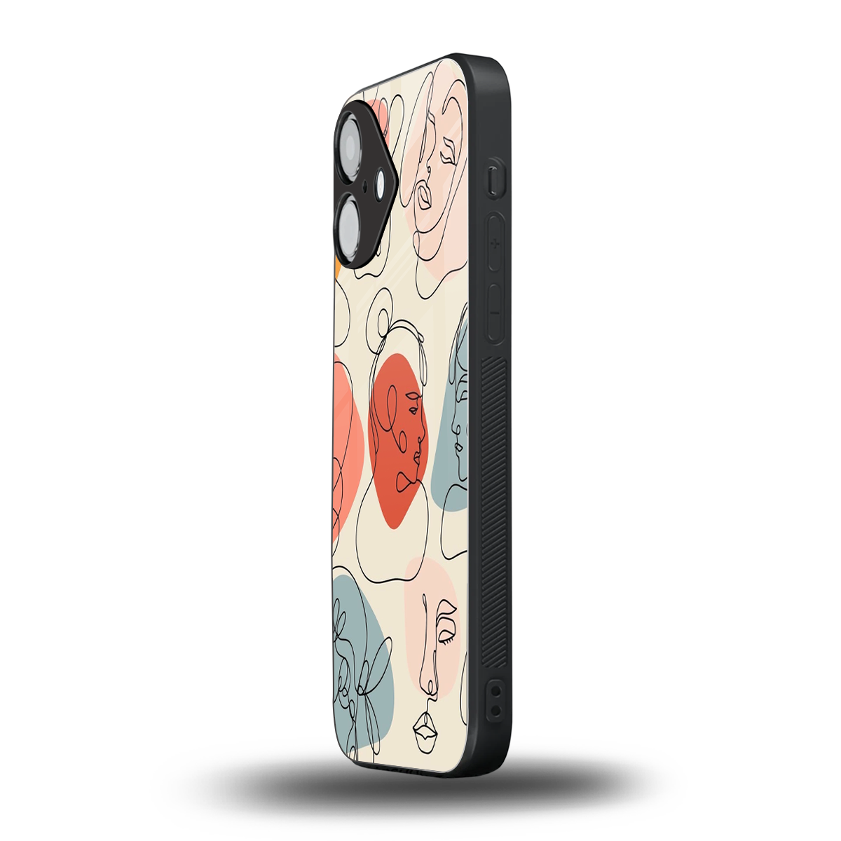 Many Faces Yellow Phone Case for Iphone 16 | Glass Case
