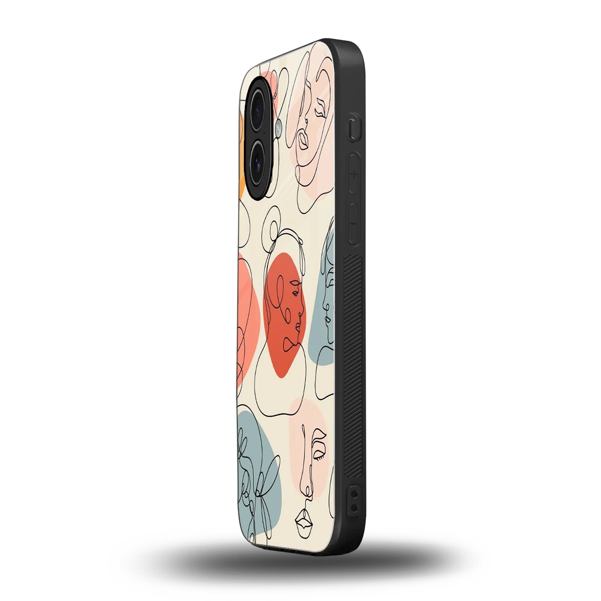 Many Faces Yellow iphone 17 mobile cover | shockproof glass phone case