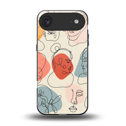 Many Faces Yellow back phone cover | glass case for iphone air