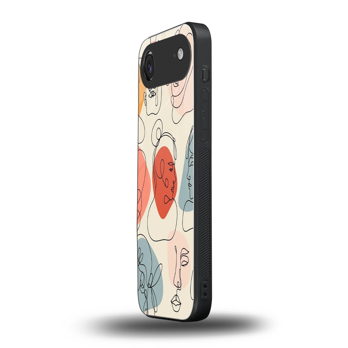 Many Faces Yellow iphone air mobile cover | shockproof glass phone case