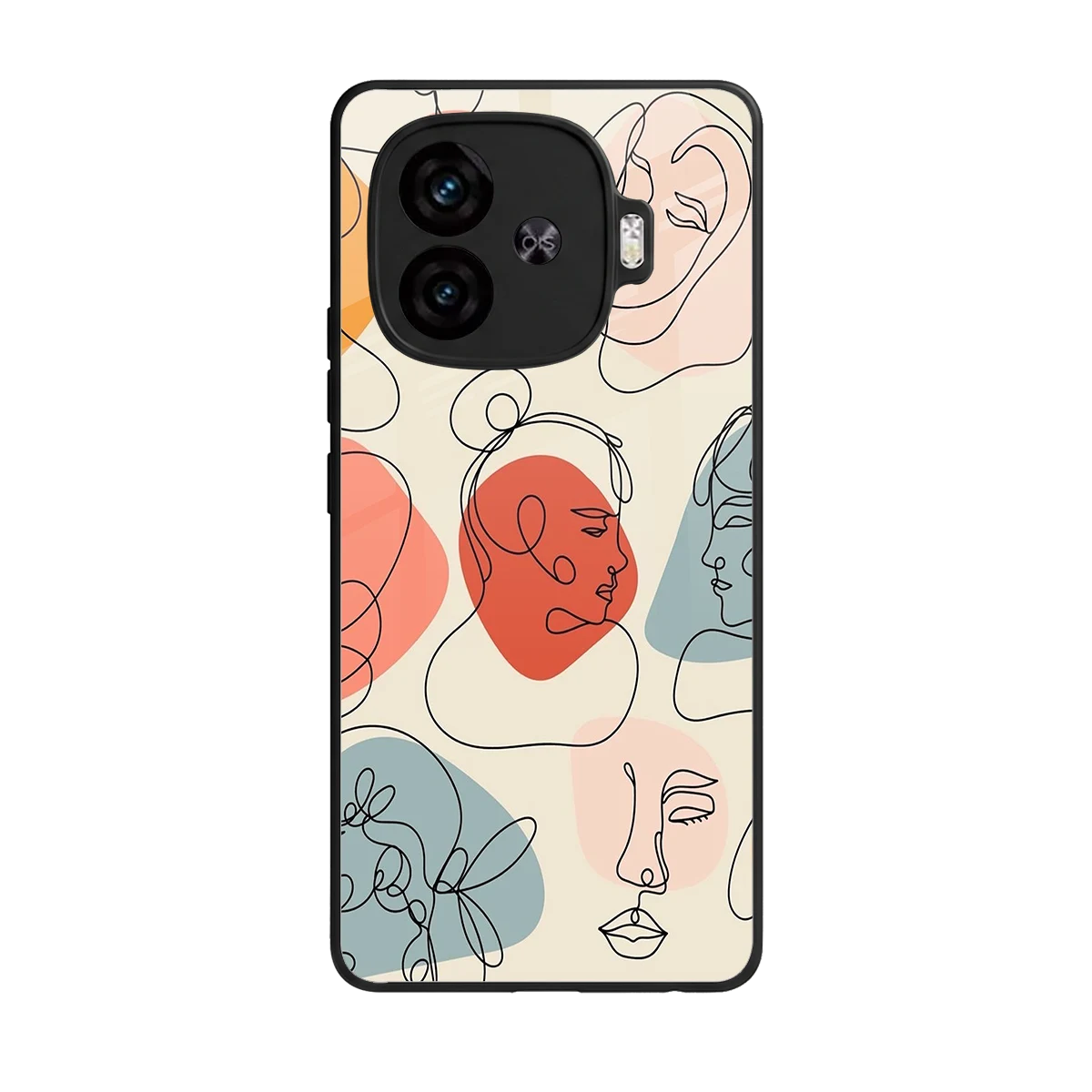 Many Faces Yellow back phone cover | glass case for iqoo neo 10r 5g