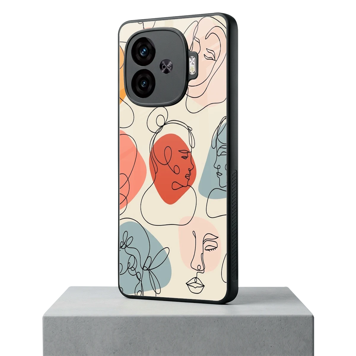 Many Faces Yellow iqoo neo 10r 5g mobile cover | shockproof glass phone case