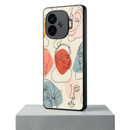 Many Faces Yellow iqoo neo 10r 5g mobile cover | shockproof glass phone case