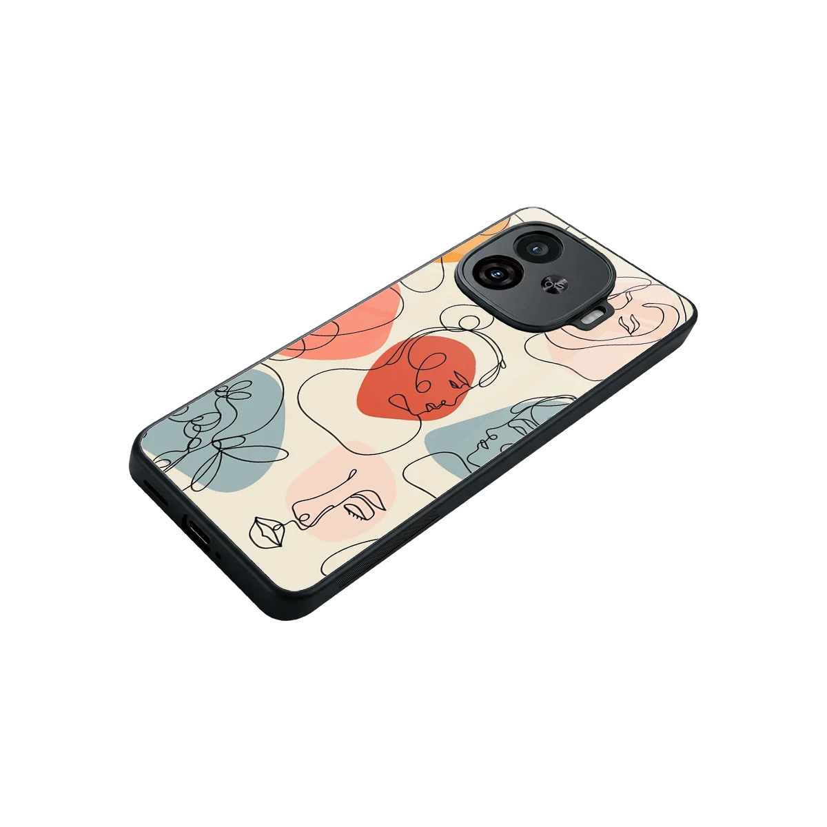 Many Faces Yellow stylish phone case for iqoo neo 10r 5g | glossy glass and slim fit