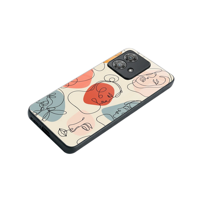 Many Faces Yellow stylish phone case for motorola edge 40 neo 5g | glossy glass and slim fit