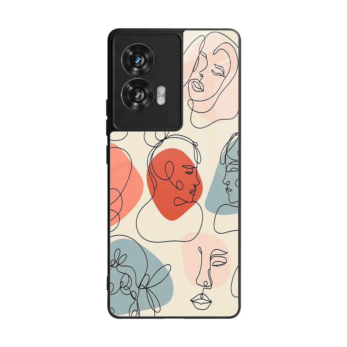 Many Faces Yellow back phone cover | glass case for motorola edge 50 fusion