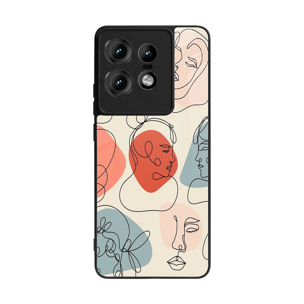 Many Faces Yellow back phone cover | glass case for motorola edge 50 pro