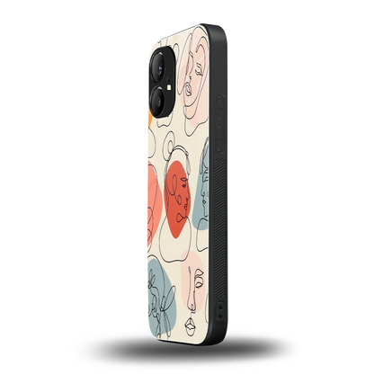 Many Faces Yellow nothing phone 1 mobile cover | shockproof glass phone case