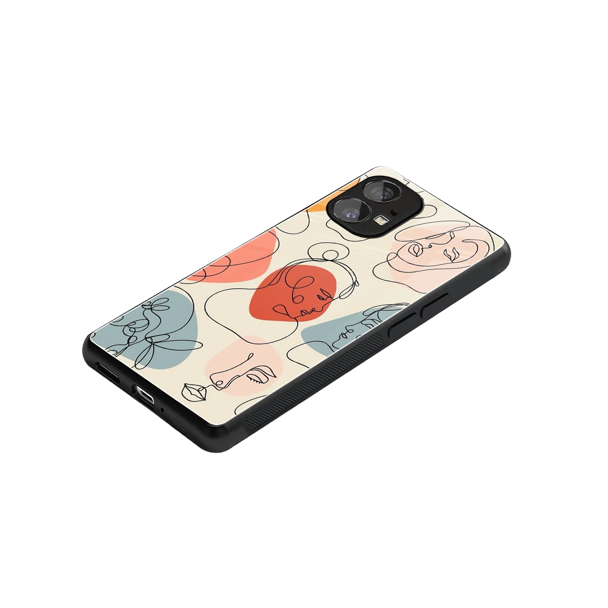 Many Faces Yellow stylish phone case for nothing phone 1 | glossy glass and slim fit