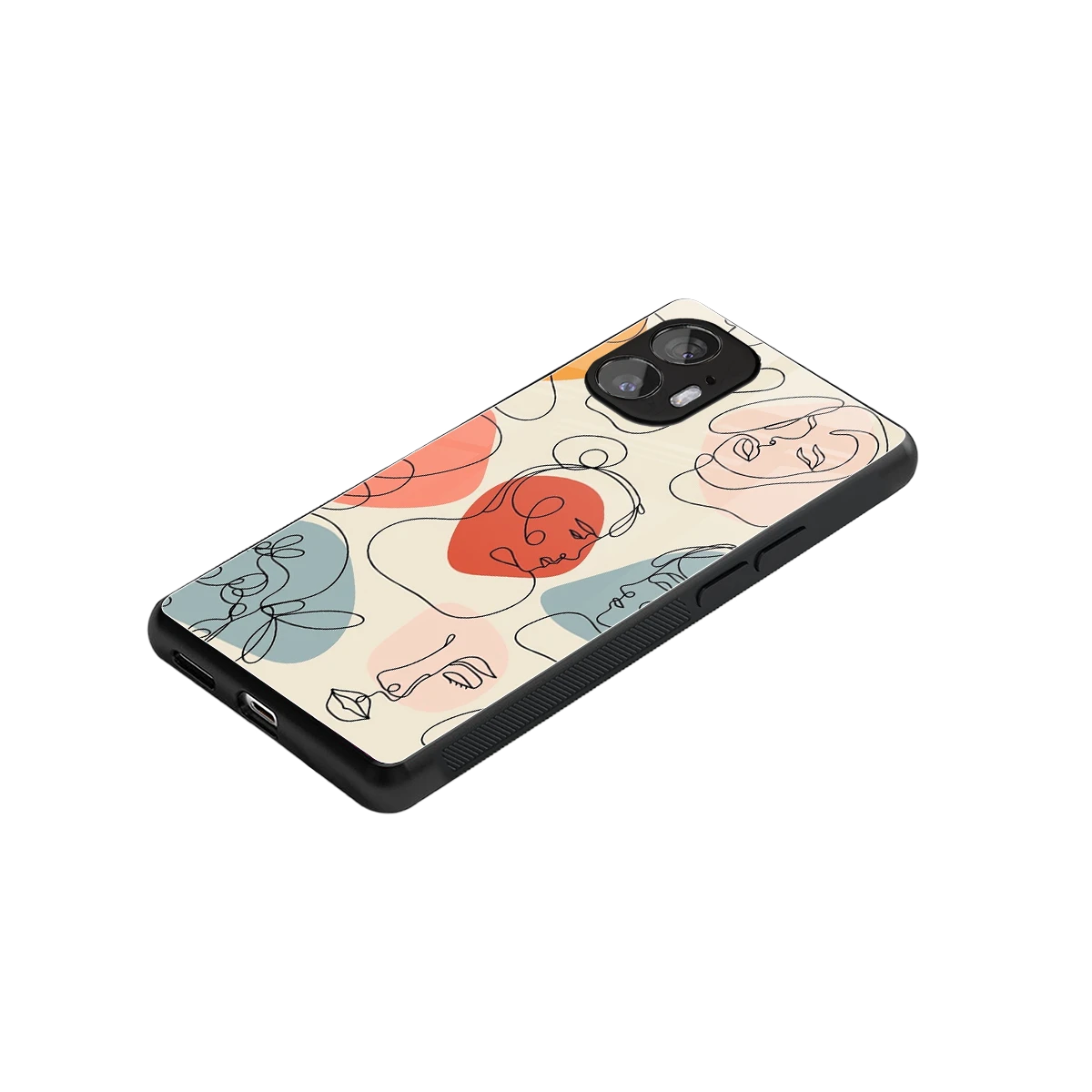 Many Faces Yellow stylish phone case for nothing phone 2 | glossy glass and slim fit