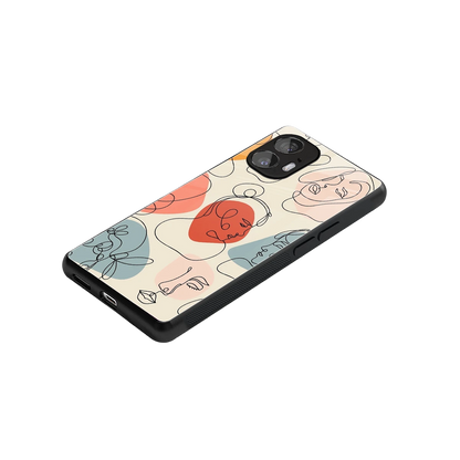 Many Faces Yellow stylish phone case for nothing phone 2 | glossy glass and slim fit