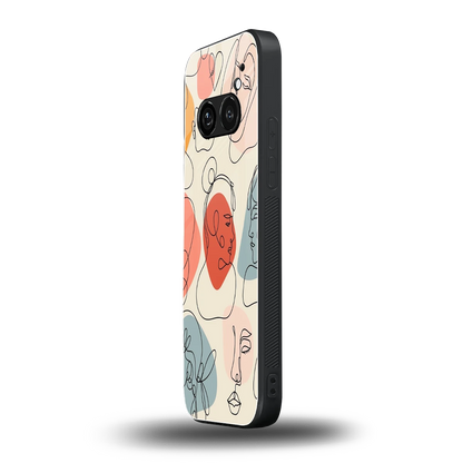 Many Faces Yellow nothing phone 2a mobile cover | shockproof glass phone case