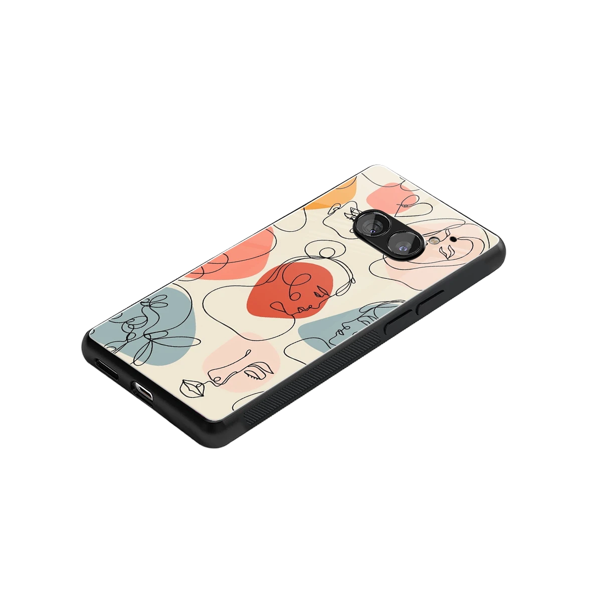 Many Faces Yellow stylish phone case for nothing phone 2a | glossy glass and slim fit