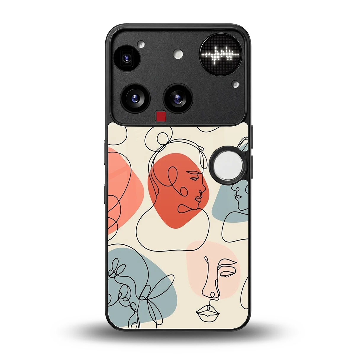 Many Faces Yellow back phone cover | glass case for nothing phone 3