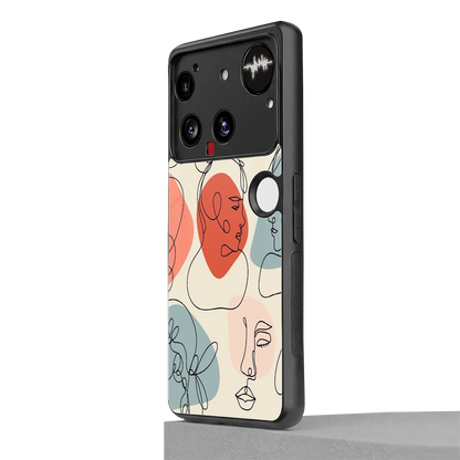 Many Faces Yellow nothing phone 3 mobile cover | shockproof glass phone case