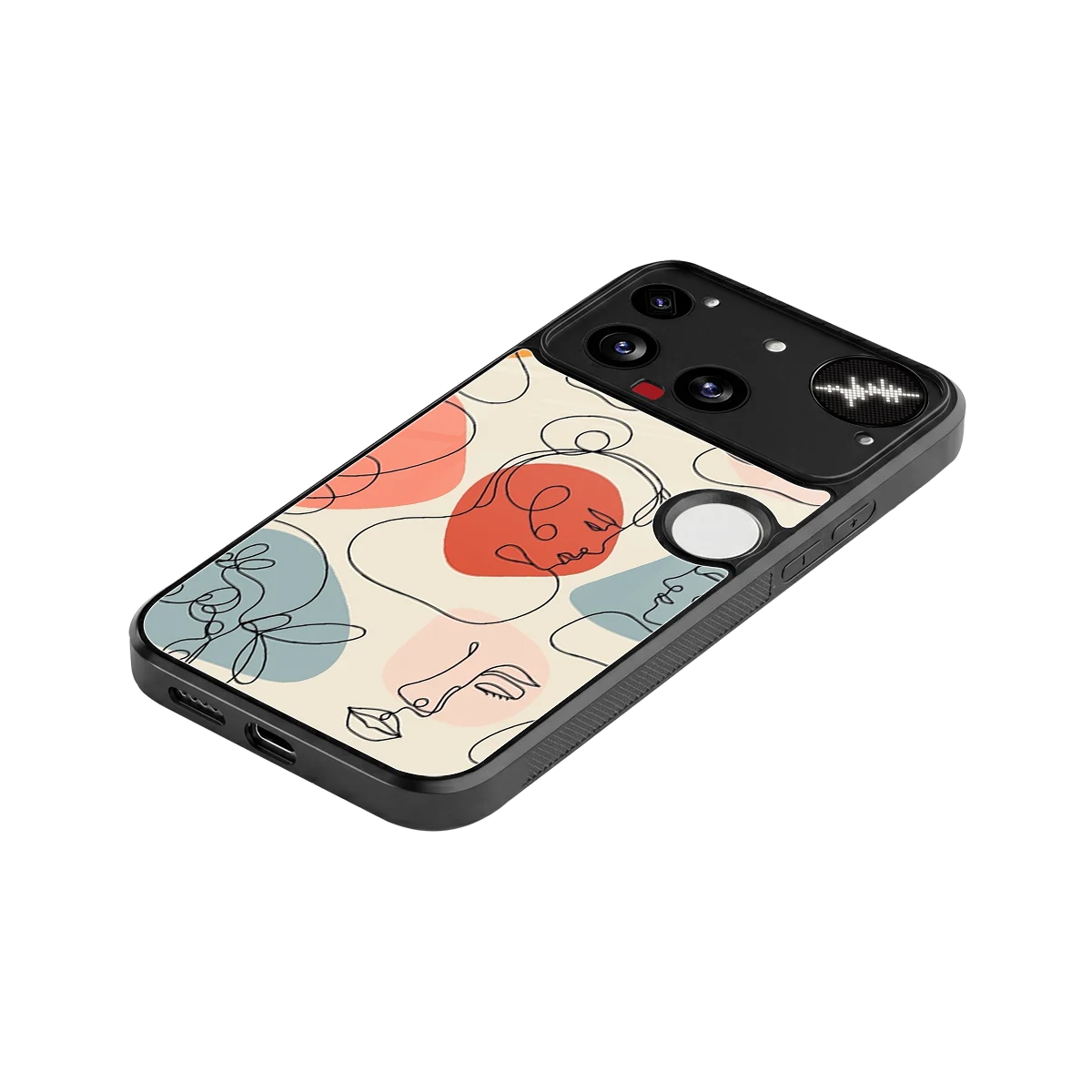 Many Faces Yellow stylish phone case for nothing phone 3 | glossy glass and slim fit