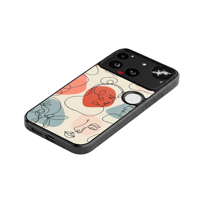 Many Faces Yellow stylish phone case for nothing phone 3 | glossy glass and slim fit