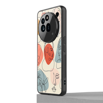 Many Faces Yellow nothing phone 3a pro mobile cover | shockproof glass phone case