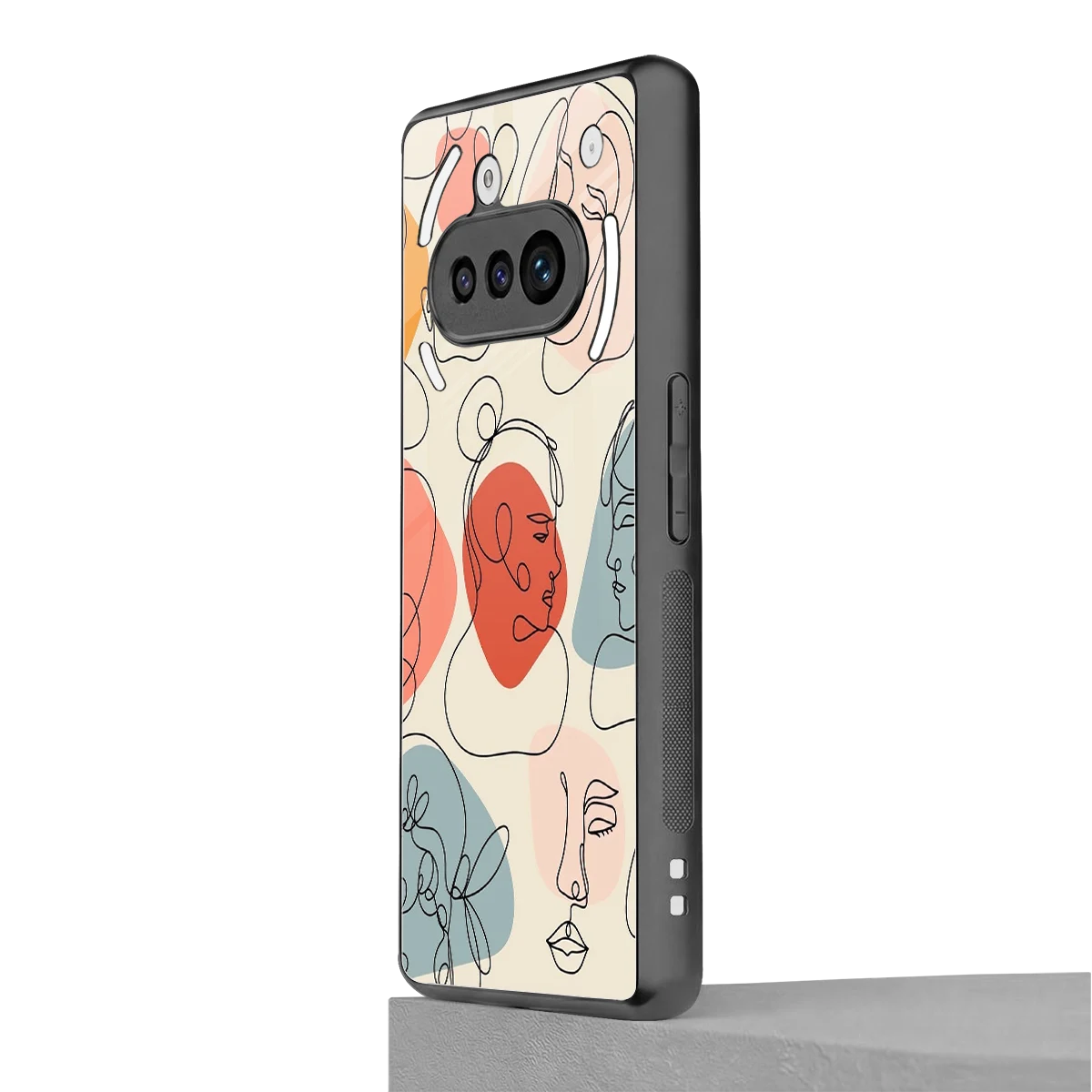 Many Faces Yellow nothing phone 3a mobile cover | shockproof glass phone case